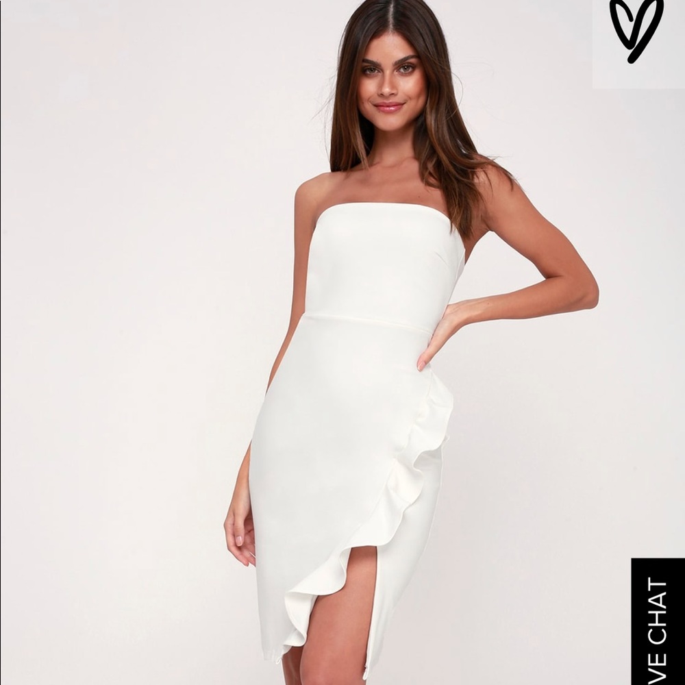 White strapless Lulu’s Dress...worn once!